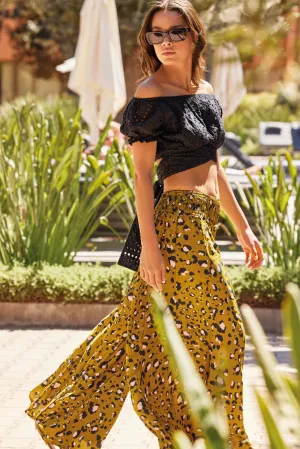 Crop top in pizzo