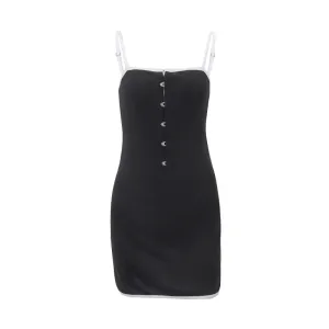 Cross-Border European and American Women's Clothing2023Fall New Sexy Vacation Style Elegant High-Grade Slim-Fit Suspender Hip Skirt for Women