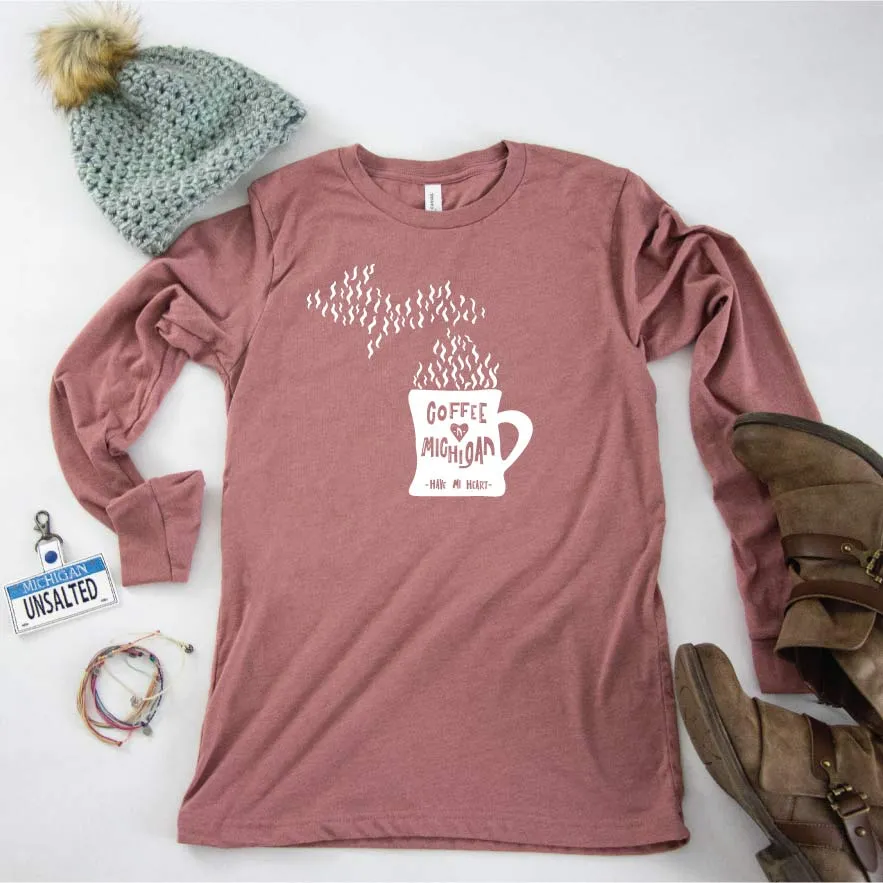 Cup of Michigan long sleeve tee