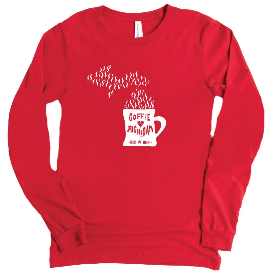 Cup of Michigan long sleeve tee