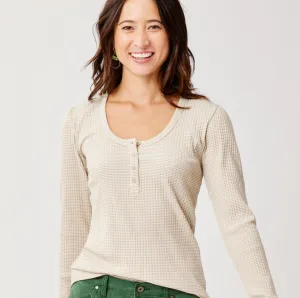 D Emma Top - lt. Khaki stripe
