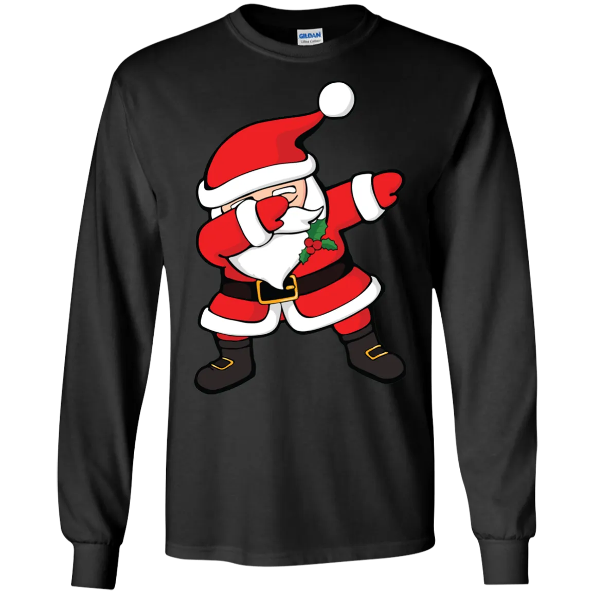Dabbing Santa Claus Christmas Dab Shirt, Long Sleeve