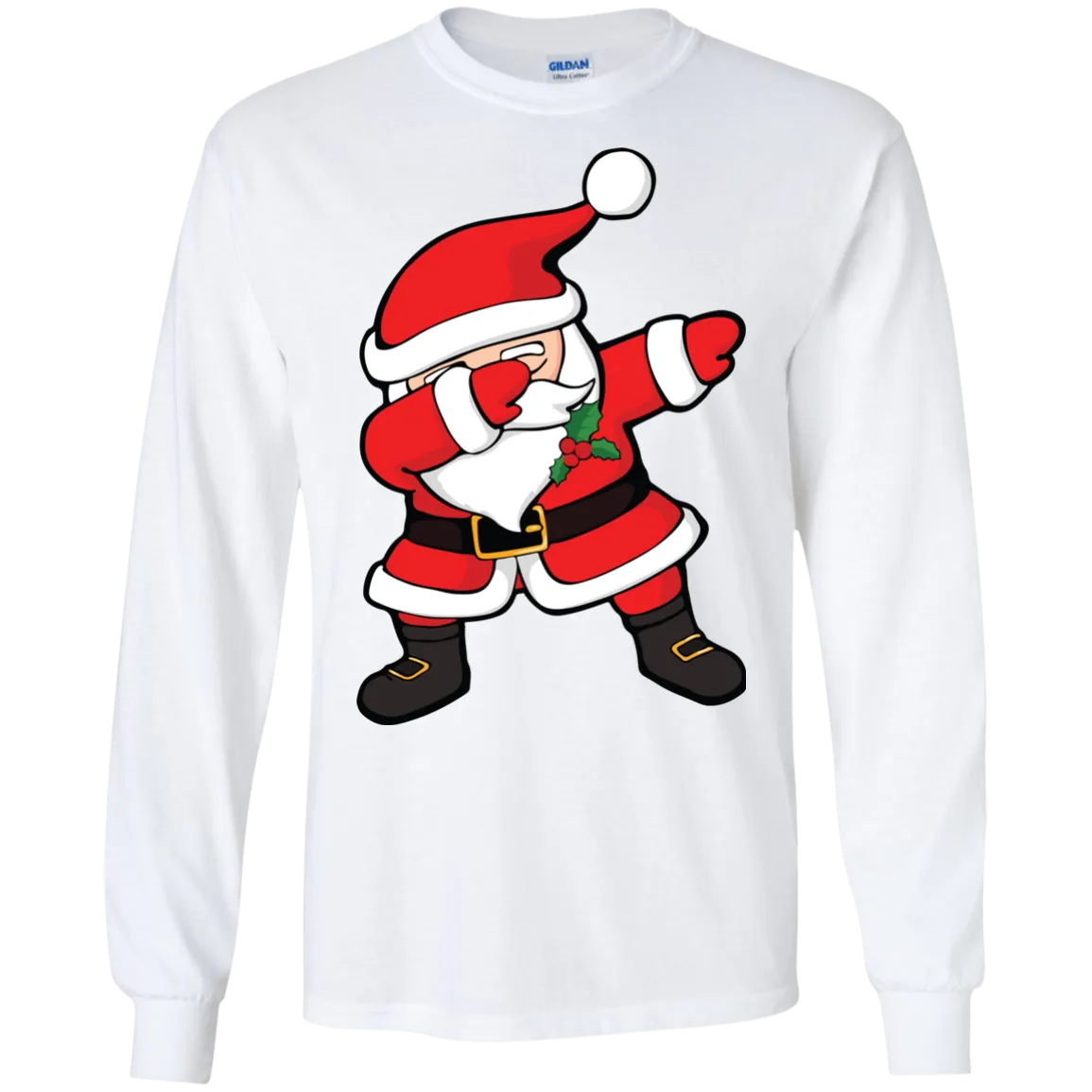 Dabbing Santa Claus Christmas Dab Shirt, Long Sleeve