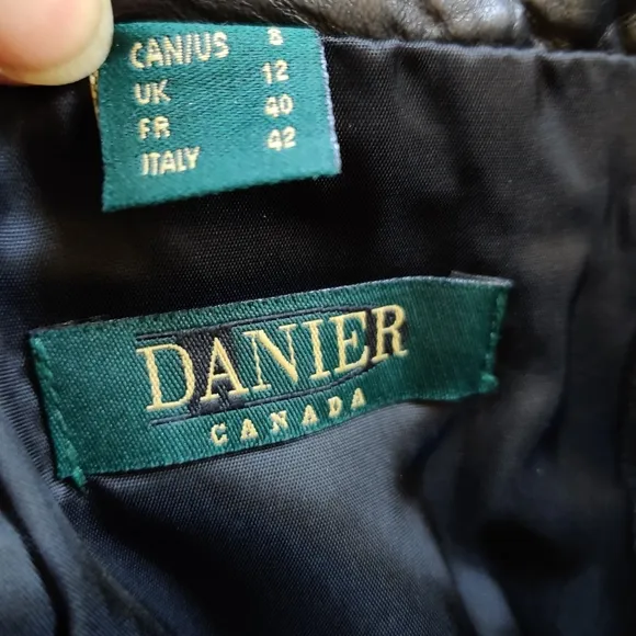 Danier Black Genuine Leather Skirt.