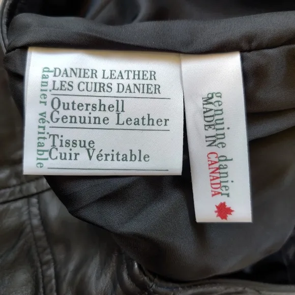 Danier Black Genuine Leather Skirt.