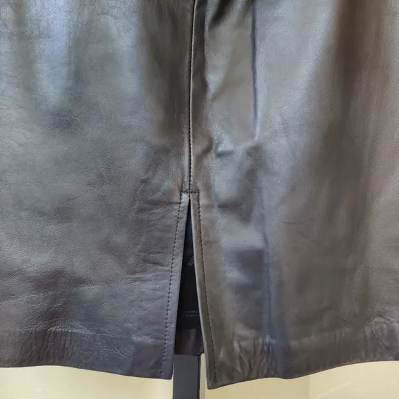 Danier Black Genuine Leather Skirt.
