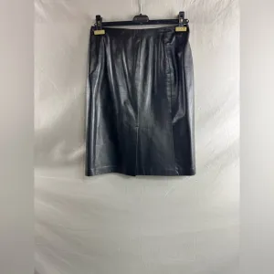 Danier Couture Leather Skirt Black