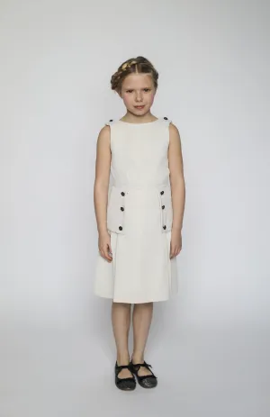 Daphne dress (ivory with gold metallic thread)