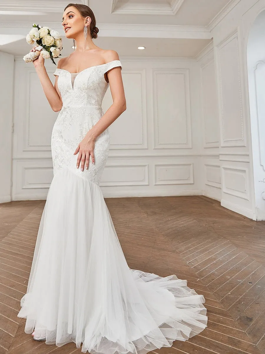 Daria trumpet wedding dress with embroidery in ivory s8 Express NZ wide