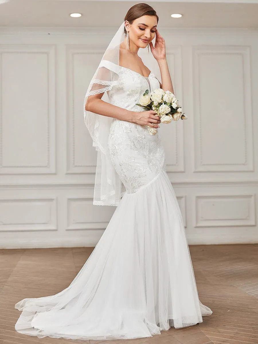 Daria trumpet wedding dress with embroidery in ivory s8 Express NZ wide