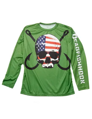 Dead Fish Hook Skull and Hook Performance Shirt