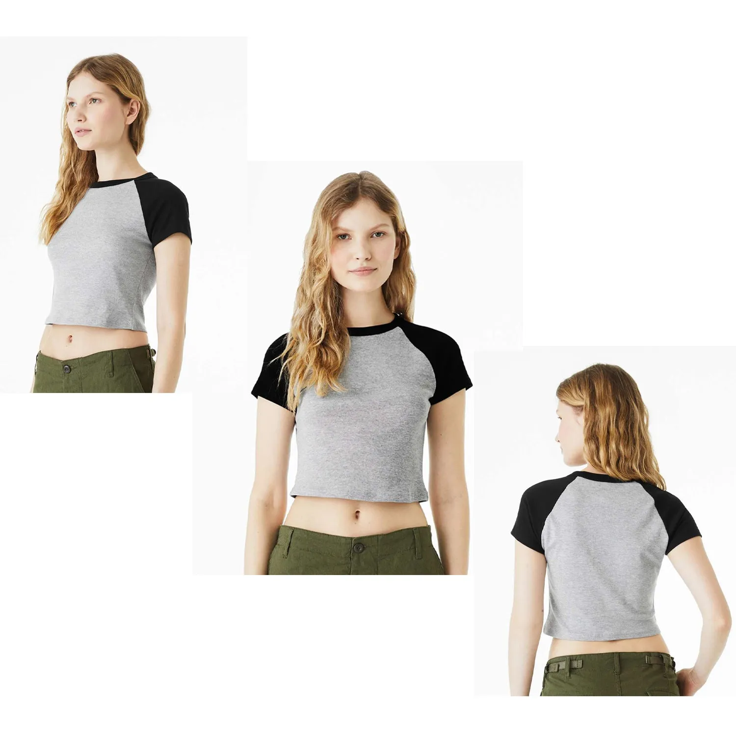 Delta Gamma Short Sleeve Crop Raglan