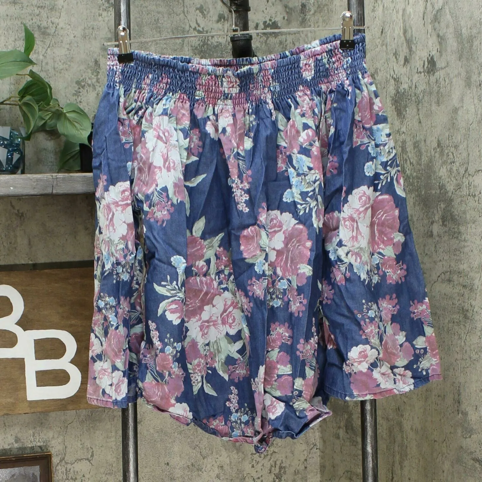 DG2 by Diane Gilman Off the Shoulder Floral SoftCell Top Midtone Large