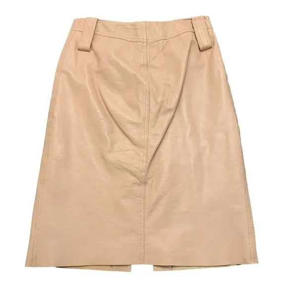 DKNY womens blush leather pencil skirt size 2 - jacket available too