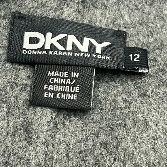 DKNY Wrap Skirt Cashmere Wool Blend Gray NWT 12 Old Money Equestrian