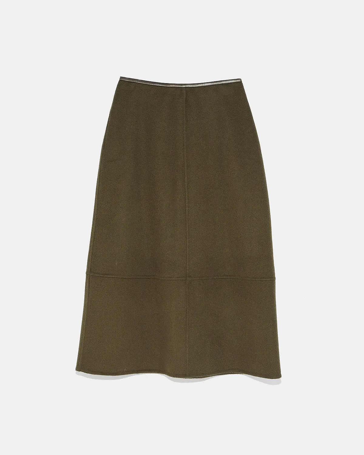 Double-sided cashmere blend skirt