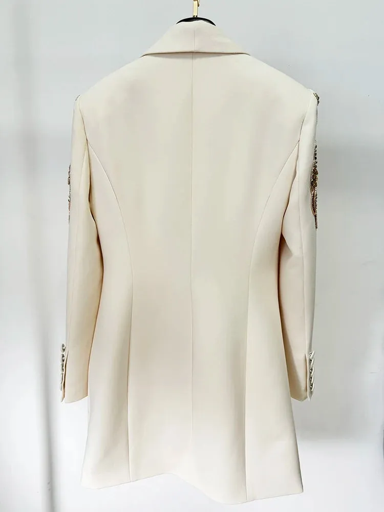 Draped Blazer Dress