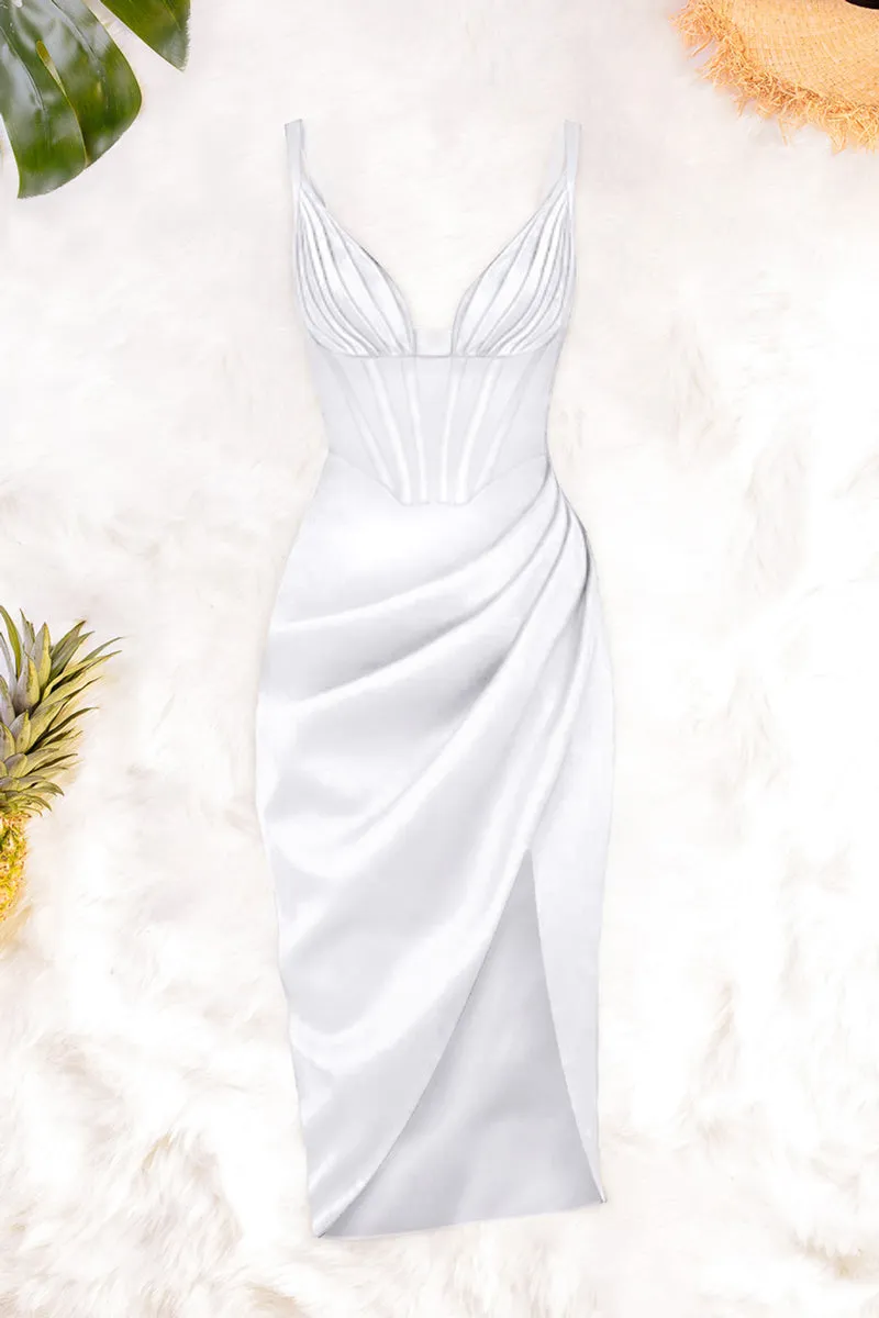 Draped Midi Dress