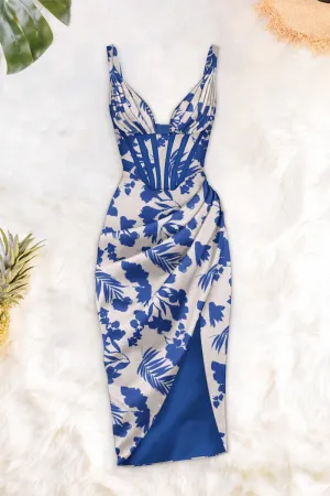 Draped midi dress