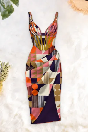 Draped midi dress