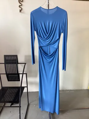 Draped Overlay Dress - Ocean