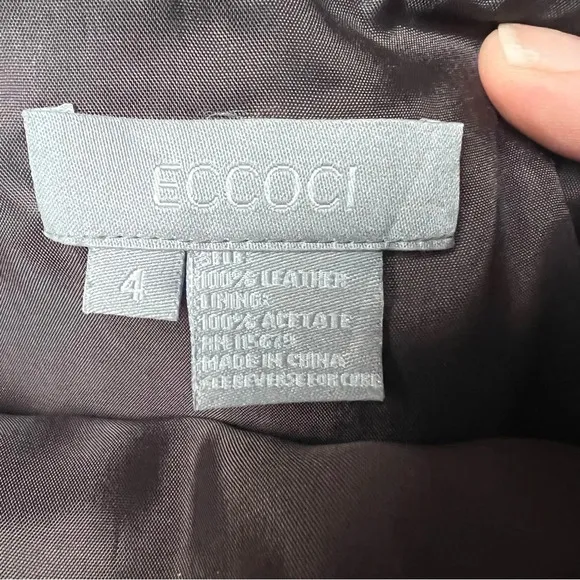 Eccoci Leather Snake Print Pencil Skirt Knee Length 4 Python Animal Lux Classy