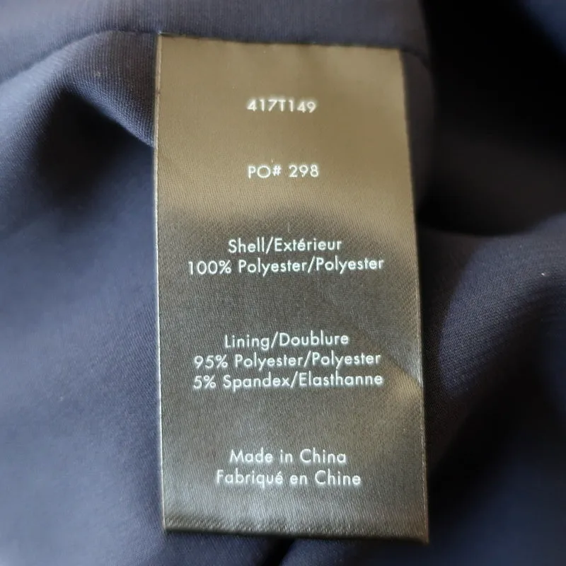 Elizabeth and James Off the Shoulder Top Tara Navy Satin Crepe Size 4