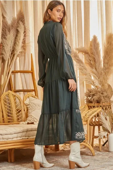 Embroidered Maxi Dress