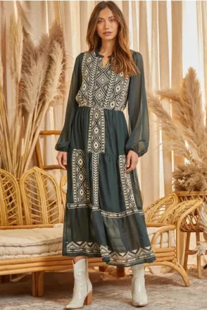 Embroidered Maxi Dress