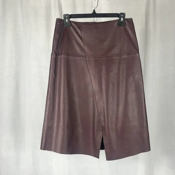 Emerson Rose Leather‎ Pencil Skirt in Burgundy Fudge Style ER362883MI.