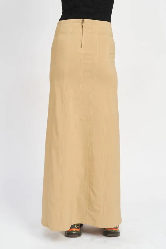 Emory Park ZIPPER UP HIGH RISE MAXI SKIRT