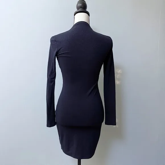 Enza Costa Navy Glittery Bodycon Dress, Women Size XS