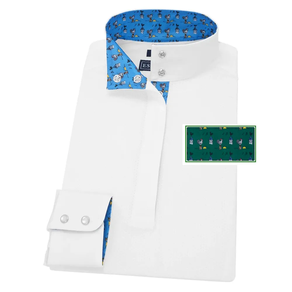 Essex Classics Ladies Cock-a-Doodle-Do Talent Yarn Straight Collar Show Shirt