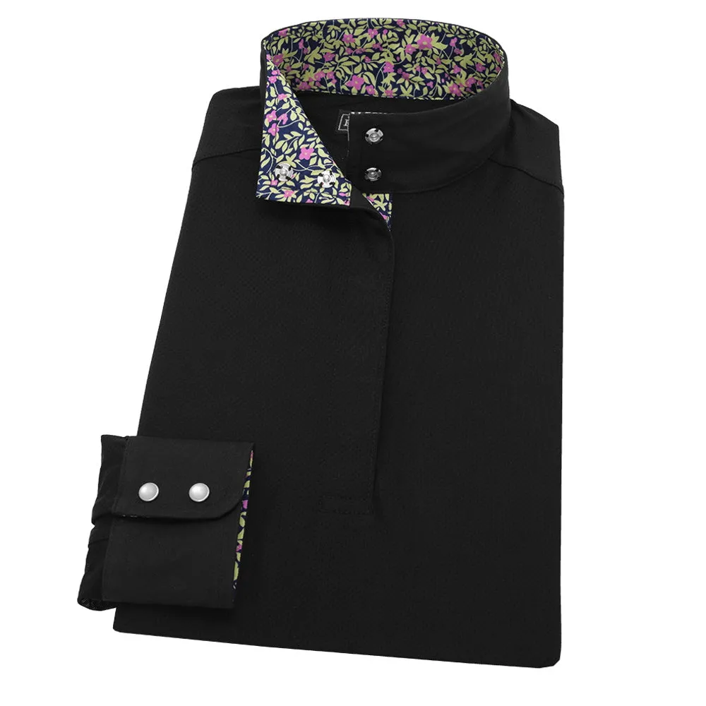 Essex Classics Ladies Magenta Flower “Dusk” Black Jumper Performance Show Shirt