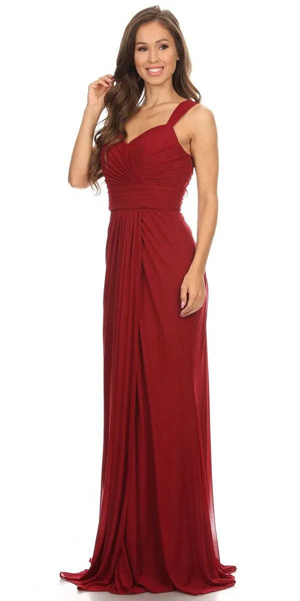 Eureka 3440 Ruched Sweetheart Neckline Long Dress