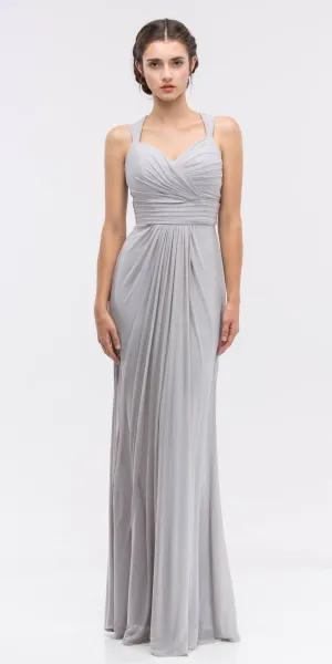 Eureka 3440 Ruched Sweetheart Neckline Long Dress
