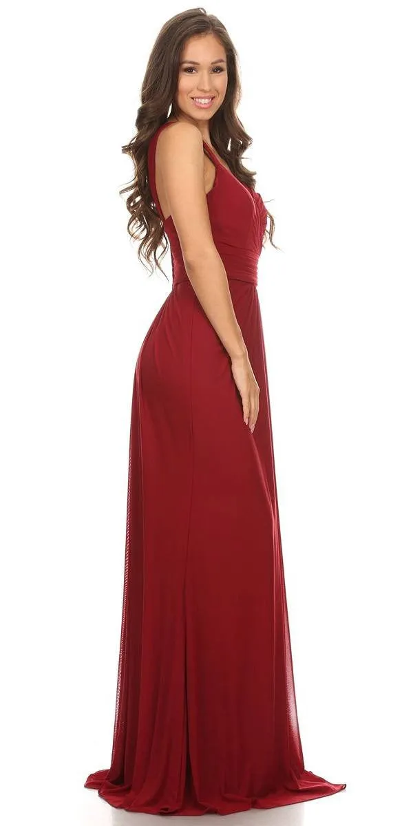 Eureka 3440 Ruched Sweetheart Neckline Long Dress