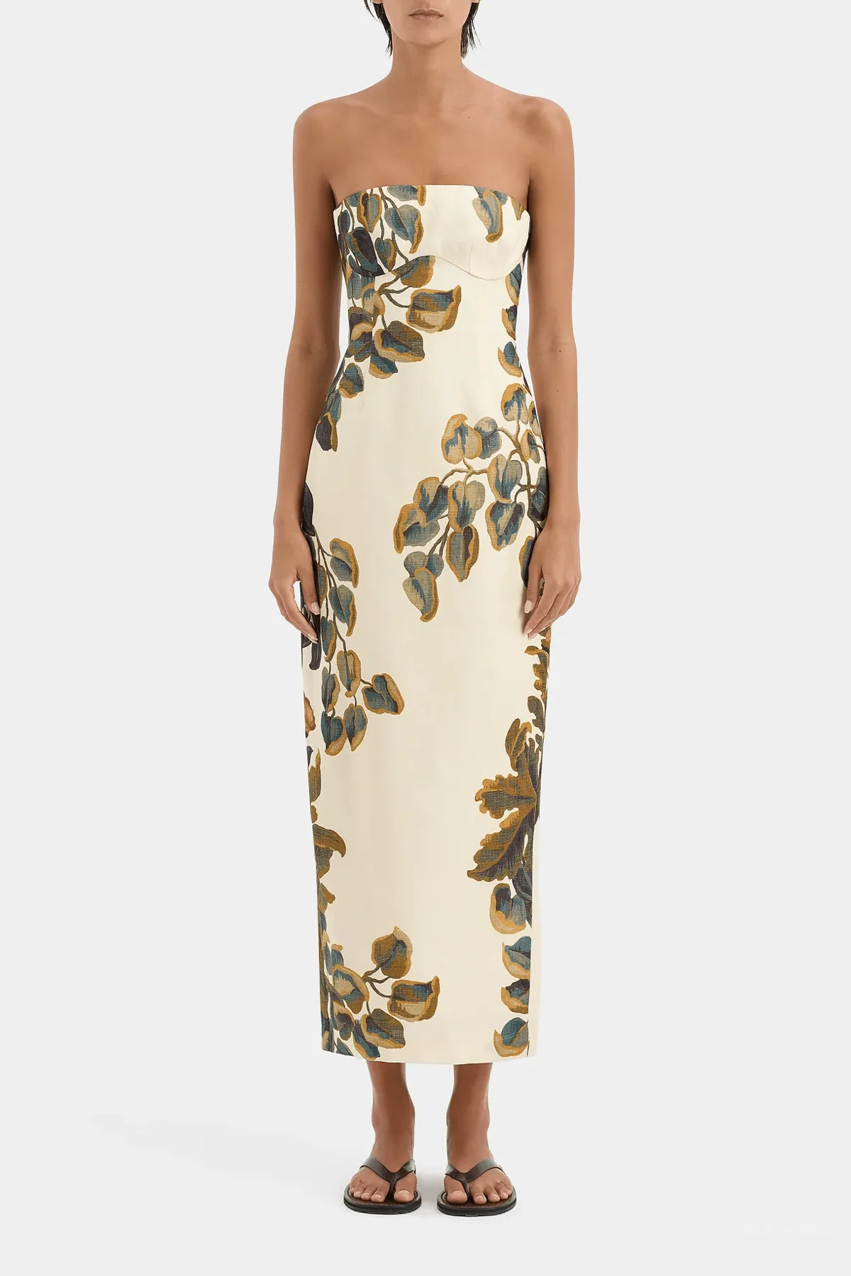 Evalita Column Dress in Pine Valley