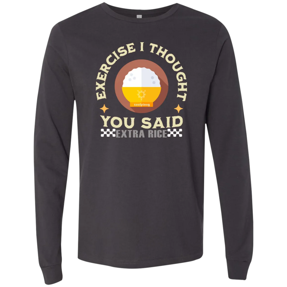 Exercise I Thought You Said Extra Rice Yellow Unisex Jersey Long Sleeve T-Shirt