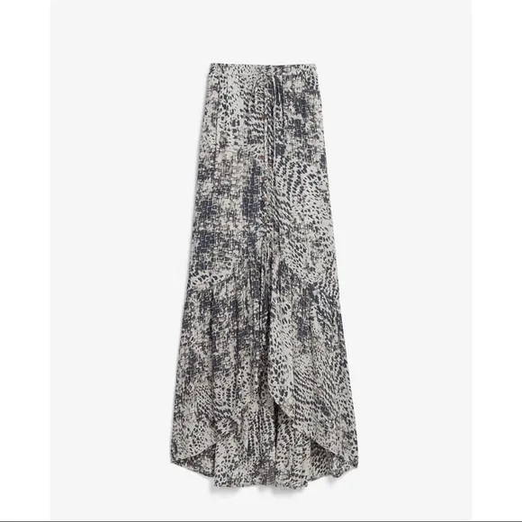 EXPRESS High Waisted Animal Print Maxi Skirt