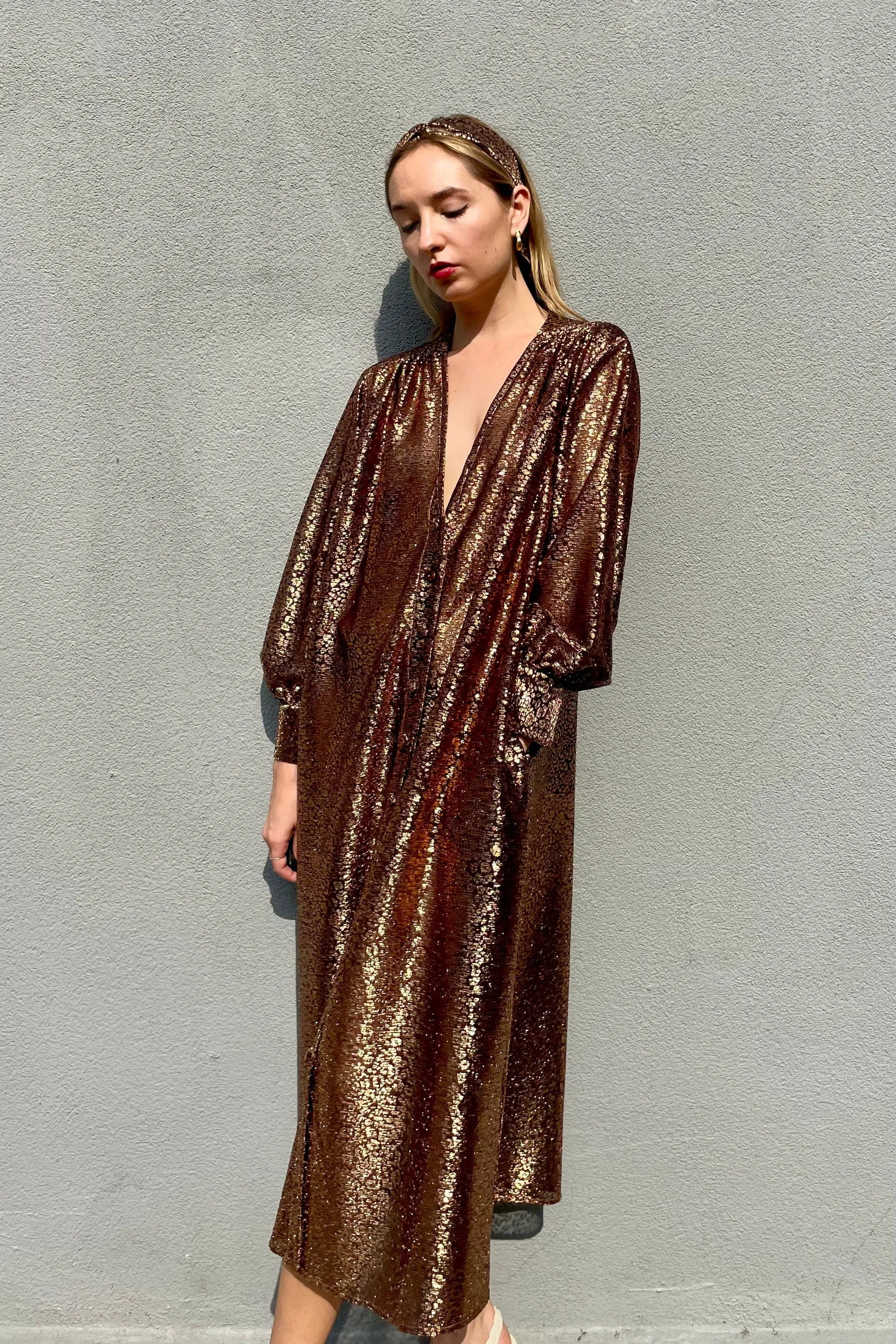 Farrah Dress in Metallic