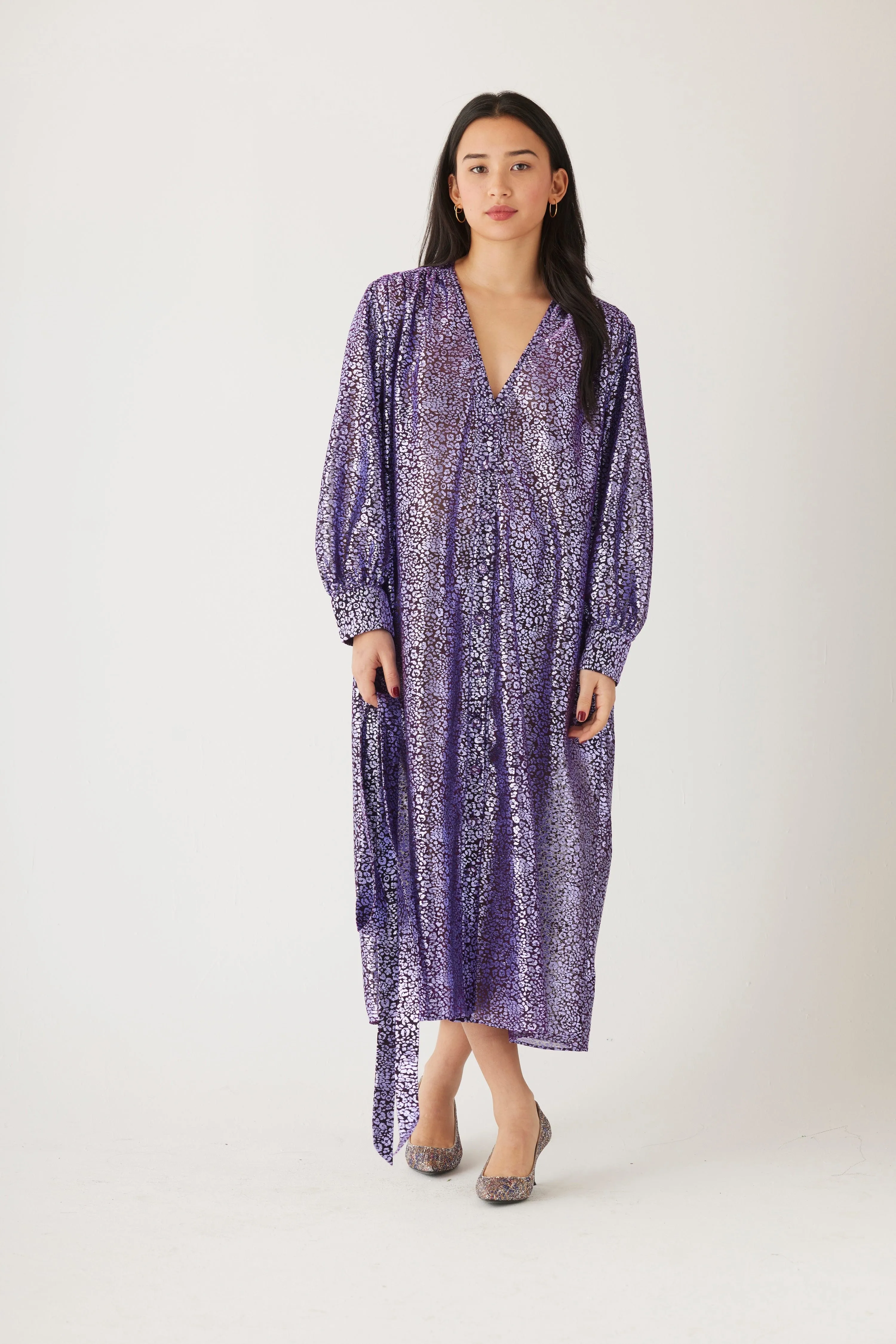 Farrah Dress in Metallic