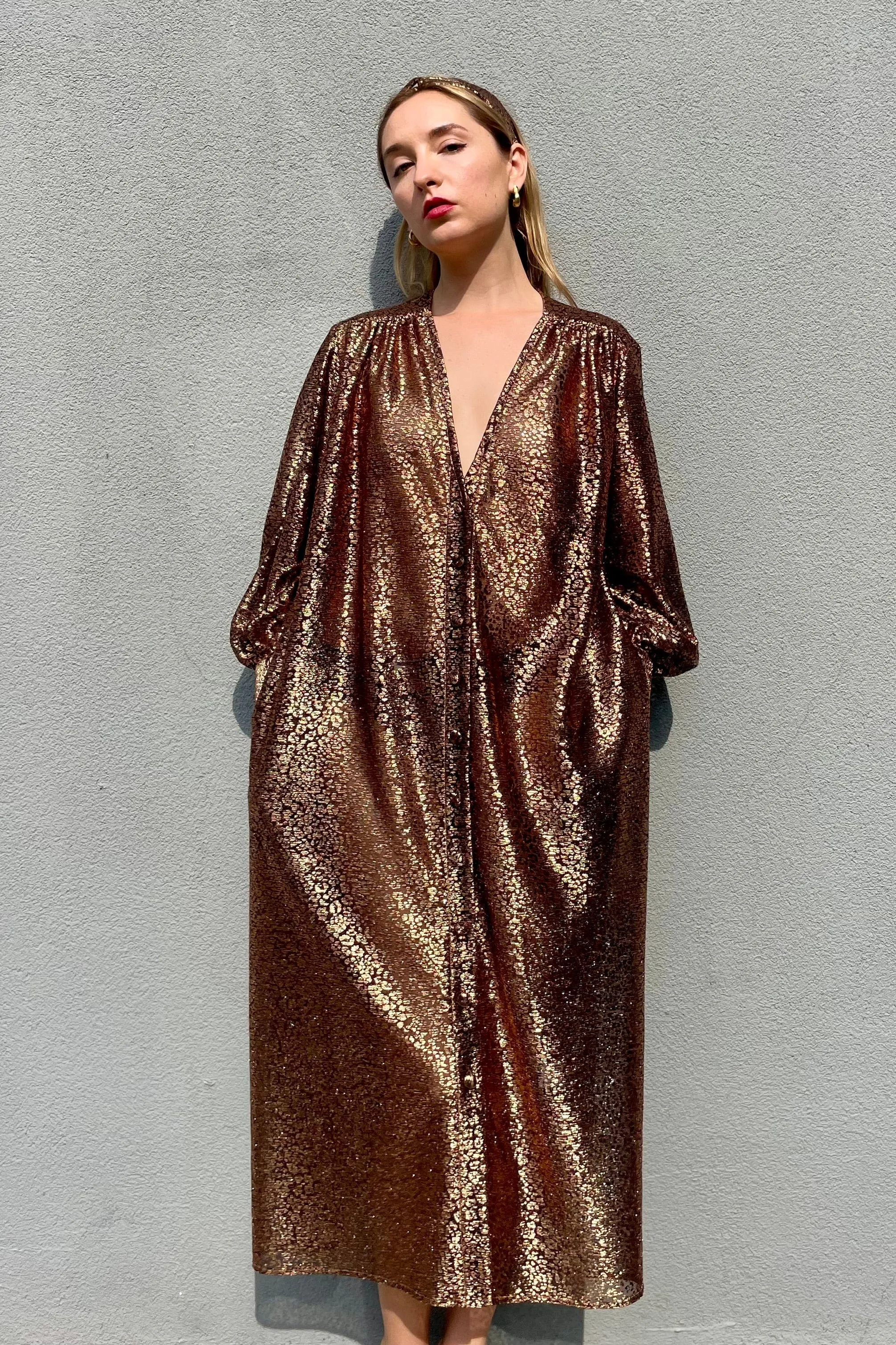 Farrah Dress in Metallic