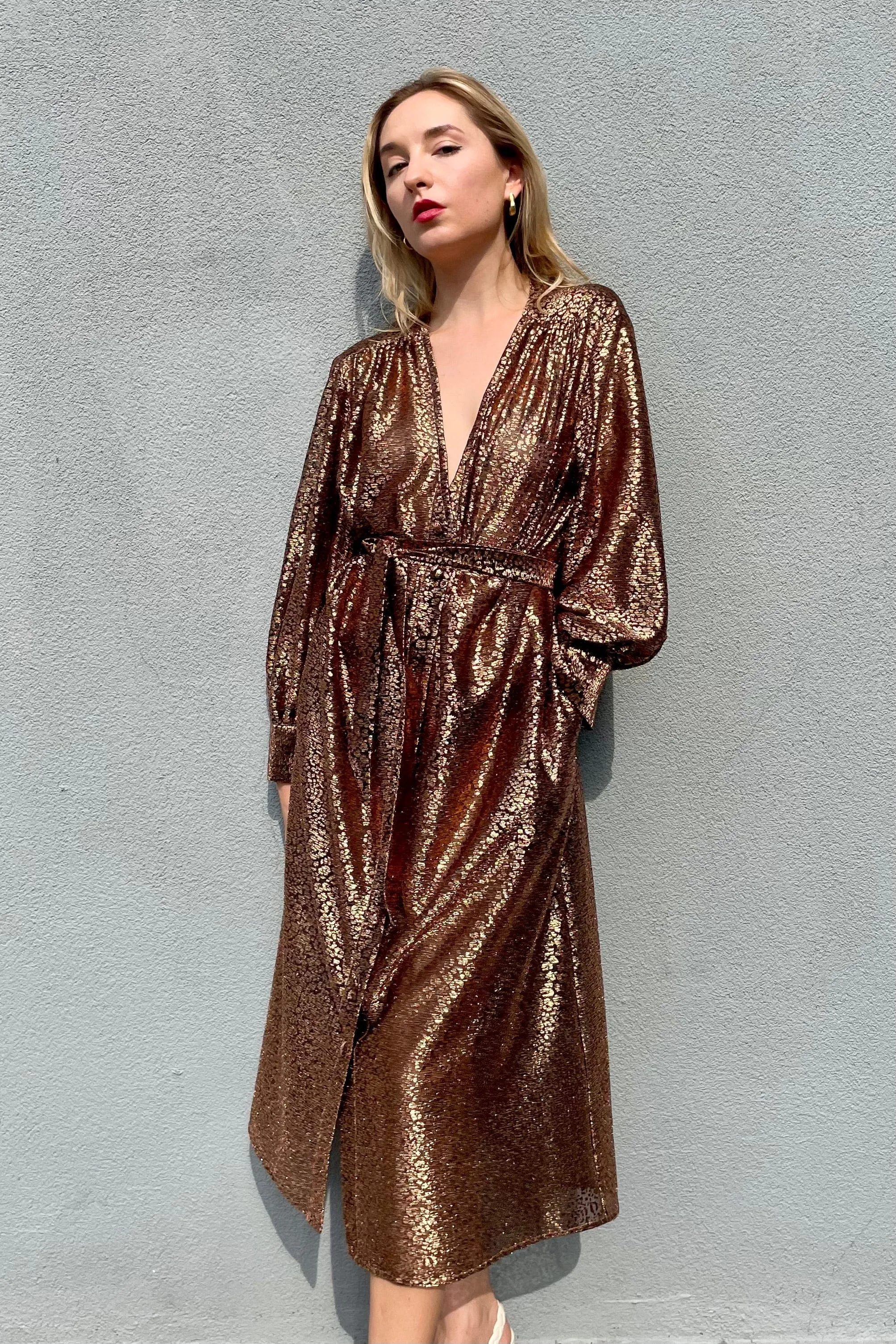 Farrah Dress in Metallic