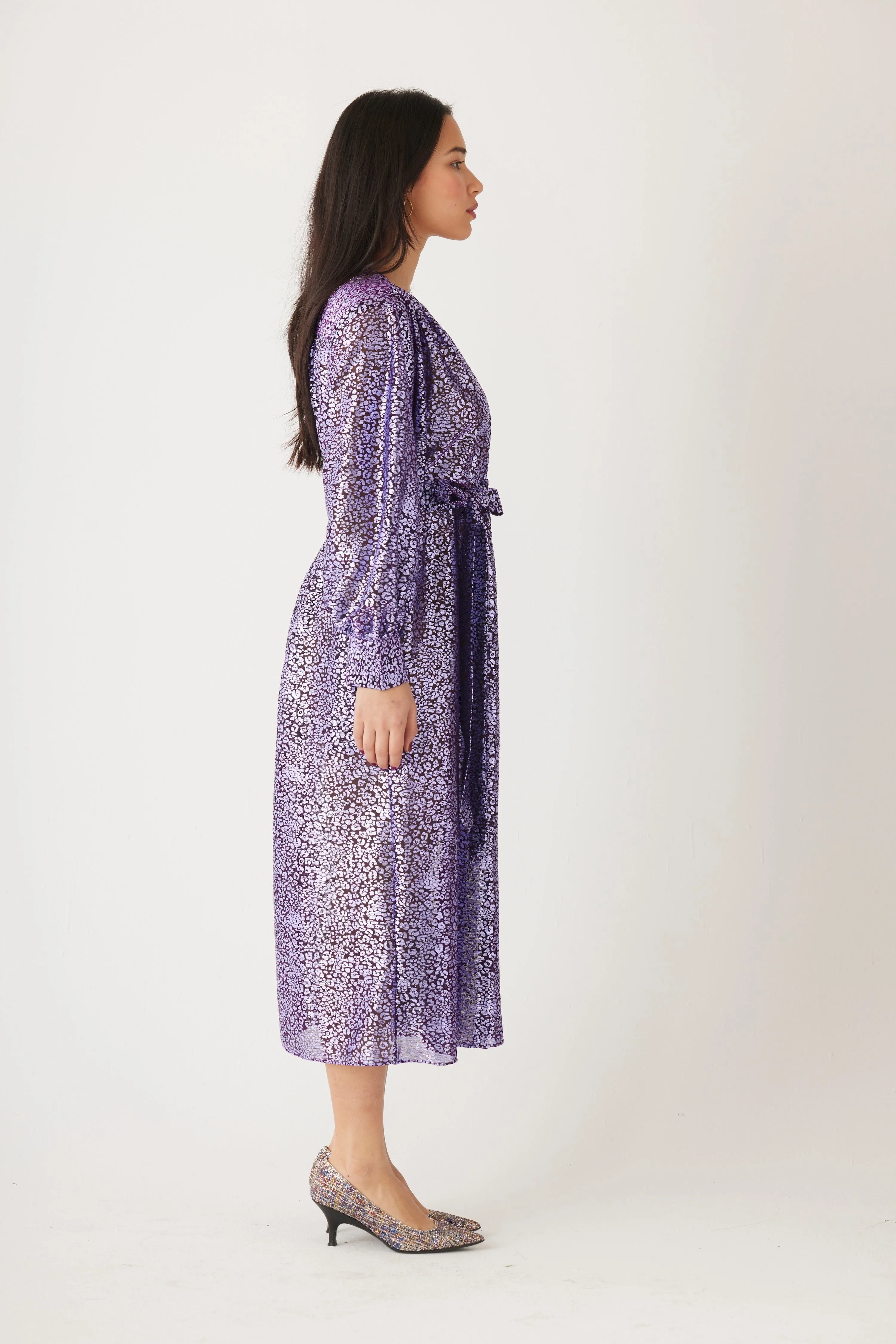 Farrah Dress in Metallic