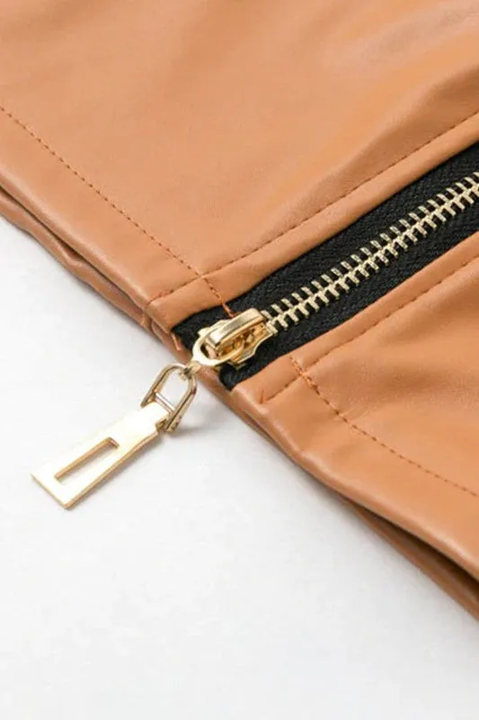 Fashionably Late Skirt - TAN