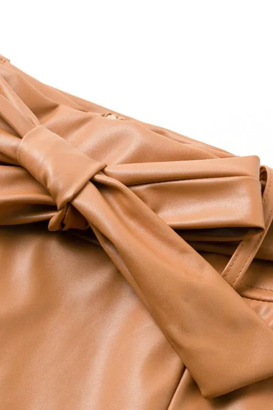 Fashionably Late Skirt - TAN
