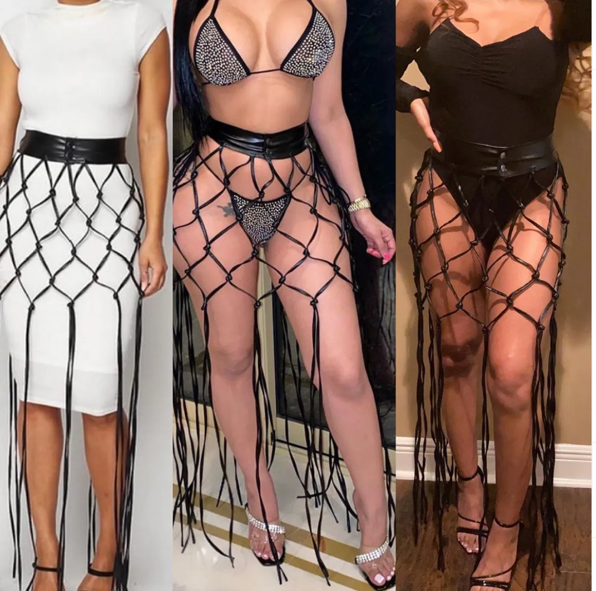 Faux Leather Skirt/Belt