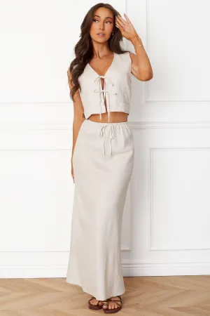 Felix Natural High Waisted Maxi Skirt