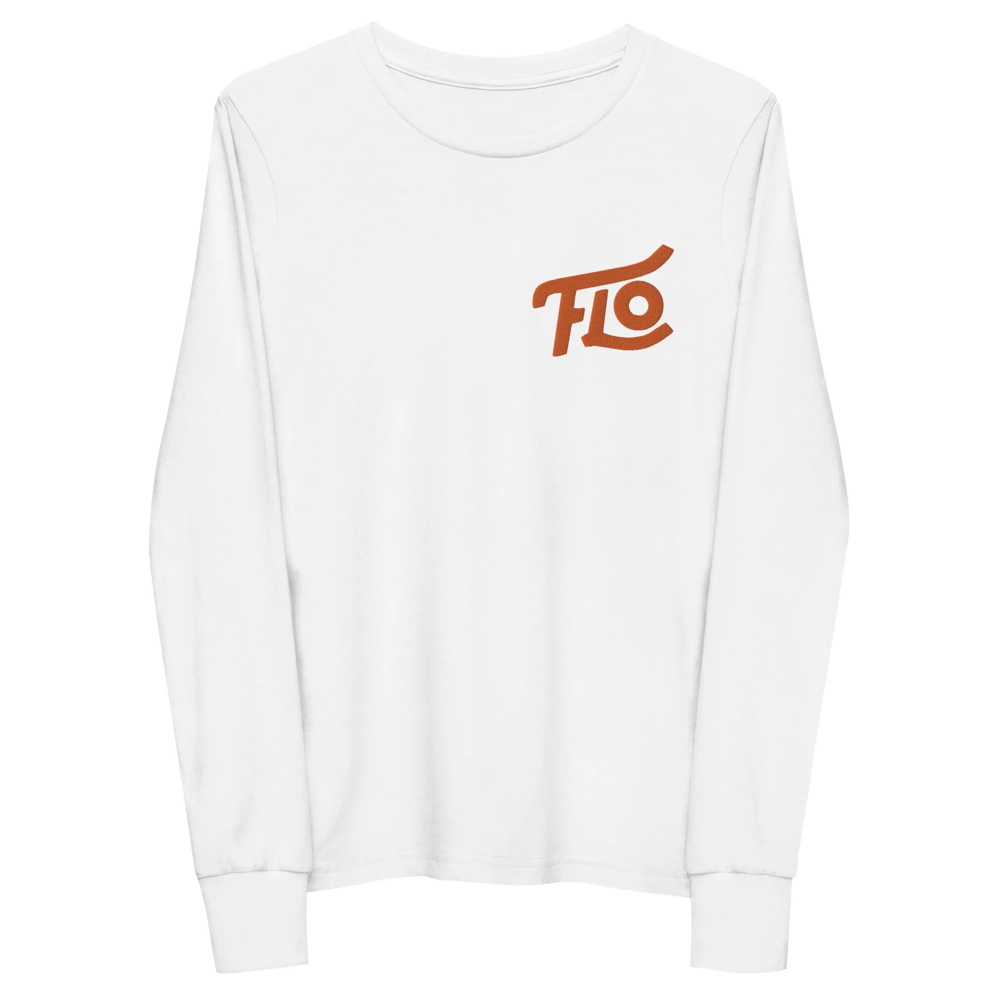 FLO Youth Long Sleeve Tee (Embroidered Orange)